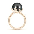 thumbnail image 5 of ANGARA Tahitian Cultured Pearl Olive Leaf Bypass Ring in 14K Rose Gold for Women | June Birthstone, Birthday, Anniversary, Jewelry Gift for Women | Pearl Ring, 5 of 8
