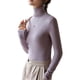 thumbnail image 1 of Camisas de manga larga con cuello alto para mujer, jerséis casuales ajustados y ajustados, camisetas con capas, 1 of 6