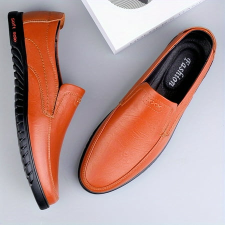 

Men‘s Leather Trendy Loafer Shoes Breathable Lightweight Slip On Casual Shoes Men‘s Sneakers Spring And Summer
