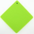 thumbnail image 3 of Alfombrilla de silicona para ollas calientes para encimera, manteles individuales de mesa resistentes al calor, tamaño: 7,5x7,12 pulgadas, cuadrado, 4 Uds., verde Sincero  Hogar, 3 of 5