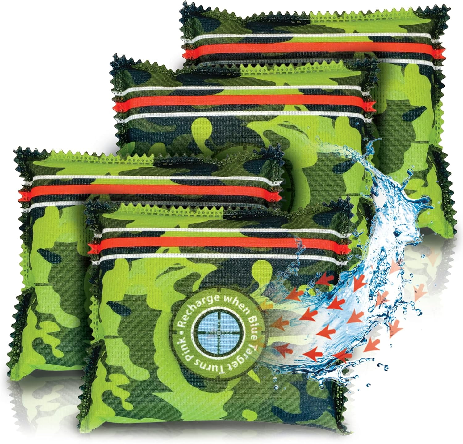 Rechargeable Desiccant Dehumidifier Bags for Gun Safe - Reusable Moisture Absorbers - 4 Pack
