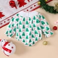 thumbnail image 6 of HCNTES Baby Girl Outfits My First Thanksgiving Bubble Romper Homemade Rolls Outfit Clothes(3-6 Months,R102-Green), 6 of 9