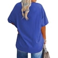 thumbnail image 4 of Womens Fashion Workout T Shirts Plus Size Tops Summer Clothes Short Sleeve Spring Tee, 4 of 5
