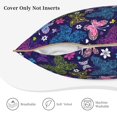 thumbnail image 3 of KLL Colorful Butterflies Decorative Throw Pillow Covers Velvet Soft for Couch Sofa Bedroom Living Room Outdoor (No pillow core)- 20"x20", 3 of 5