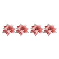 thumbnail image 4 of Monstrate 2 piezas 25cm purpurina Poinsettia árbol de Navidad flores artificiales de franela decoración del hogar decoración de fiesta rosa Rosa 2piezas, 4 of 6