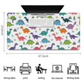 thumbnail image 5 of Long Mouse Pads for Desk,Colorful Dinosaur and Nature Pattern Desk Mats on Top Of Desks, Desk Mouse Pad Extra Large with 3mm Non-Slip Base and Stitched Edge for Gaming,Office,Work,Home 47.3"x23.6", 5 of 6