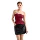 thumbnail image 3 of Camiseta sin mangas SUUKSESS para mujer con doble forro, sin tirantes, color vino XL, 3 of 6