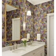 thumbnail image 4 of S4sassy Self-Stick Decorative Wallpaper, Tropical Citrus Blossom Wall Paper, Vinyl Waterproof Contact Paper, Purple, 25"x120" Removable Renter Friendly Wall Covering For Bedroom, Dining room, 4 of 9