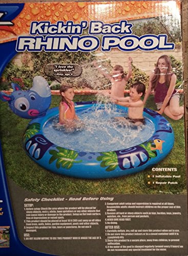 3Yr+ Kickin' Back Inflatable RHINO Pool#6484563" DiameterAges Banzai 