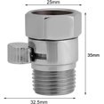 thumbnail image 5 of Shut Off Valve Shower Head Brass Head Valve Water Saving Fluid Control for Bidet Sprayer G1/2, 5 of 5