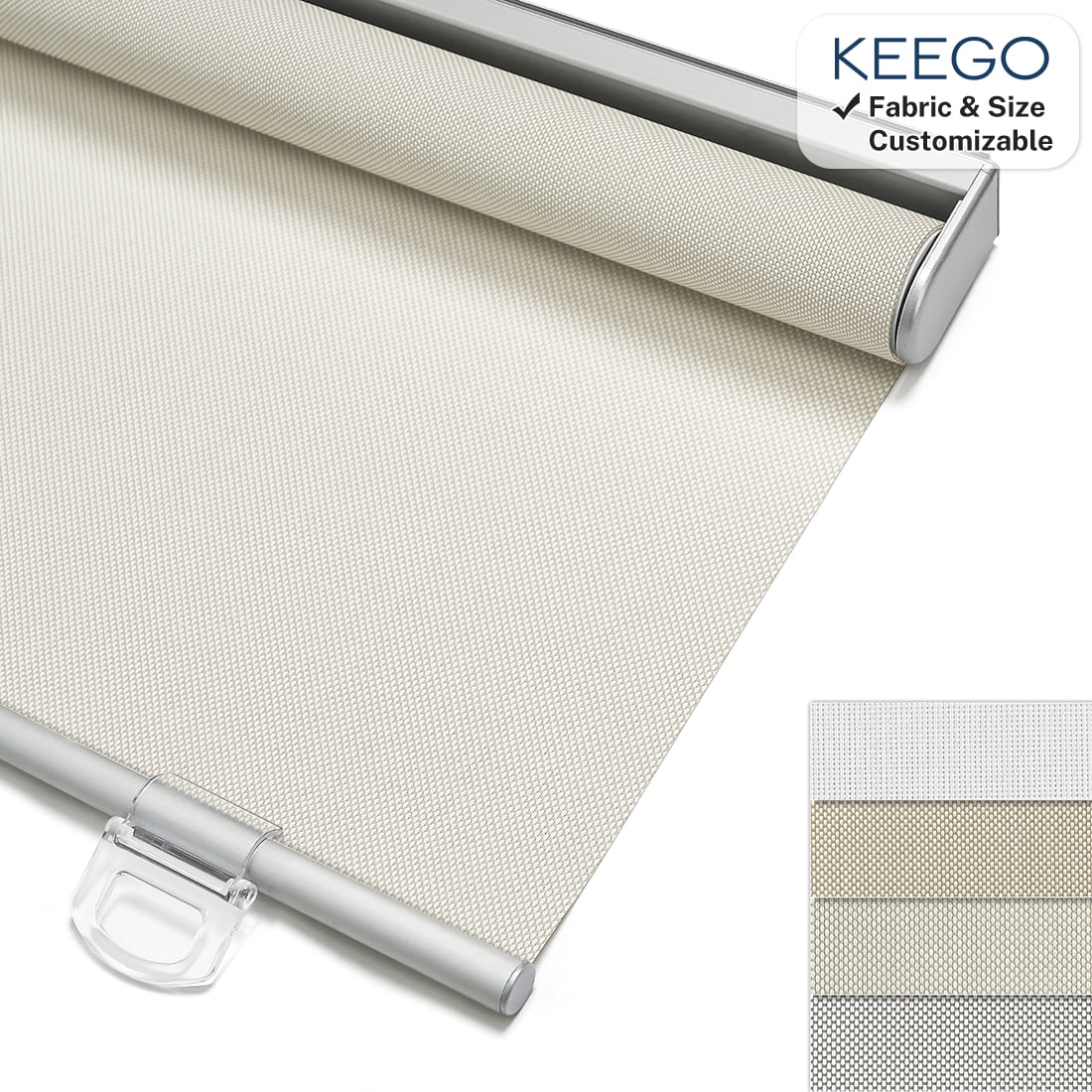 Keego Cordless Roller Shades Light Filtering Blinds for Windows Room ...