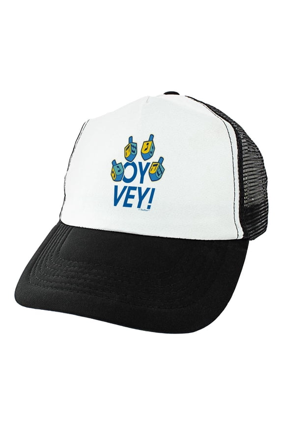 Hanukkah Dreidel Oy Vey Hanukkah Dreidel Oy Vey Hanukkah Dreidel Trucker Hat Black
