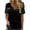Black, variant on Summer Tops for Women Kelon Women's Short Sleeve Shirts V Neck Sequin Tops Fashion Beach Vacation Clothes Business Casual Outfit, S