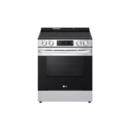 LG - 6.3 Cu. Ft. Smart Slide-In Electric Range with EasyClean and ThinQ Technology - Stainless Steel