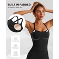 thumbnail image 5 of IDOPIP Womens Tank Top Built in Bra Yoga Workout Tops Crop Halter Neck Womens Padded Sport Back Bras Cami Athletic Gym Cropped Tanks Spaghetti Strap Woman Backless Running Camisole, 5 of 6
