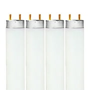 Luxrite F32T8/850 32W 48 Inch T8 Fluorescent Tube Light Bulb, 5000K Bright White, 2800 Lumens, G13 Medium Bi-Pin Base, LR20734, 4-Pack