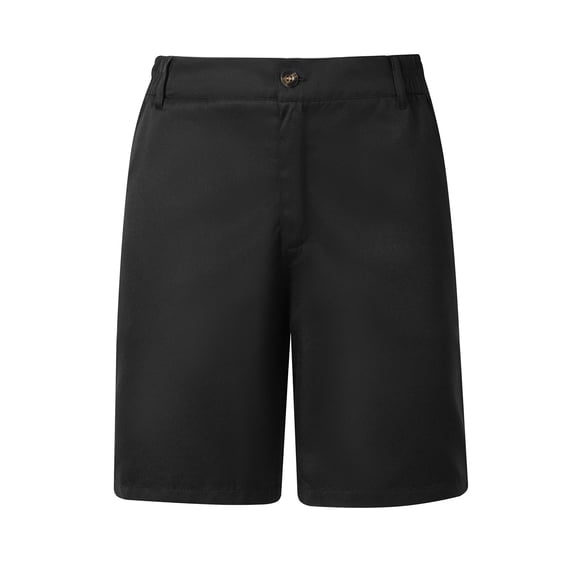 Men's Casual Shorts Elastic Waist Chino Shorts Summer Beach Golf Stretch Flat Front Work Shorts with Pockets Black XL