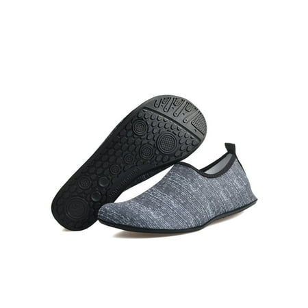 

Bellella Unisex Aqua Socks Surfing Water Shoes Barefoot Swim Shoe Non-Slip Flats Beach Boating Sock Sneaker Gray 6-7