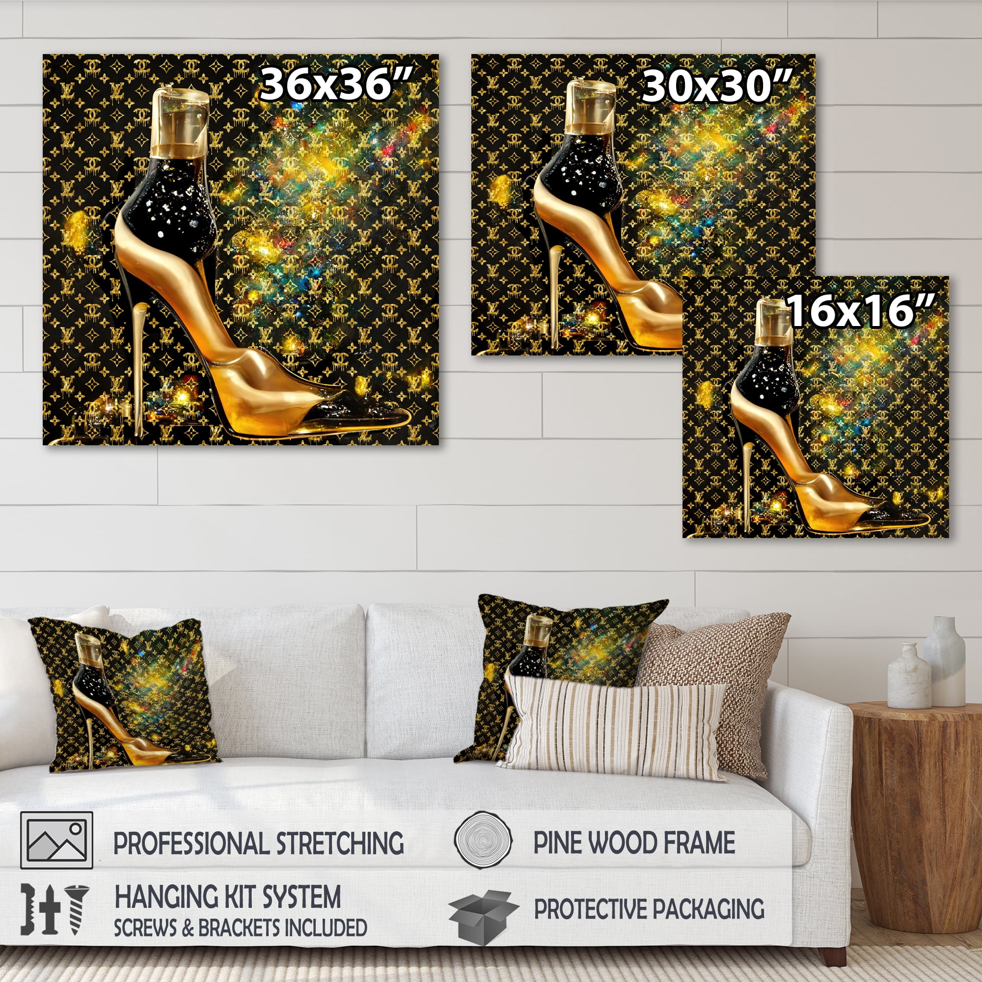 Designart Luxurious Stilettos VII Canvas Wall Art