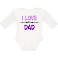thumbnail image 3 of Inktastic I Love my Dad Fathers Day Boys or Girls Long Sleeve Baby Bodysuit, 3 of 5