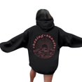 thumbnail image 1 of Sudadera con capucha rosa Gotyou Estampado de palma Manga larga Bolsillos Negro XXL, 1 of 3