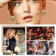 thumbnail image 4 of Pendientes de arcilla polimérica, pendientes redondos de gran sentido, pendientes colgantes ligeros bohemios con personalidad tejida a mano, 4 of 5