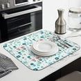 thumbnail image 3 of Pioneer Flower Floral Print Pattern Dish Drying Mat for Kitchen 1 Pack, Ultra Absorbent Microfiber Dishes Drainer Mats,16"x18", 3 of 6