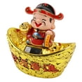 thumbnail image 4 of Wealth God Ornament, Solar Panel Nodding Fortune Wealth Statue For Car Household Decoration, 4 of 8