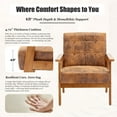 thumbnail image 3 of MOONMISS Accent Chair for Living Room-Coffee Microsuede Upholstered Tufted Mid-Century Wood Frame, 3 of 6