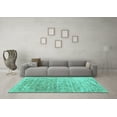 thumbnail image 3 of Ahgly Company Indoor Rectangle Abstract Turquoise Blue Contemporary Area Rugs, 8' x 10', 3 of 4