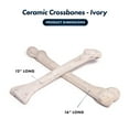 thumbnail image 2 of Ceramic Fireproof Skeleton Bones, 16" and 12" Long, Set of 2, Ivory, 2 of 3