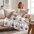thumbnail image 4 of Halloween Throw Blanket Halloween Blanket 52X40 Inch Flannel Cute Ghost Print Soft Fall Throw Blanket for Couch Bed Kids 1 Pack, 4 of 7