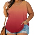 thumbnail image 7 of Luvrsol Tank Tops for Women Plus Size V-Neck Sleeveless Gradient Print Comfortable Tank Top, S-5XL, 7 of 7