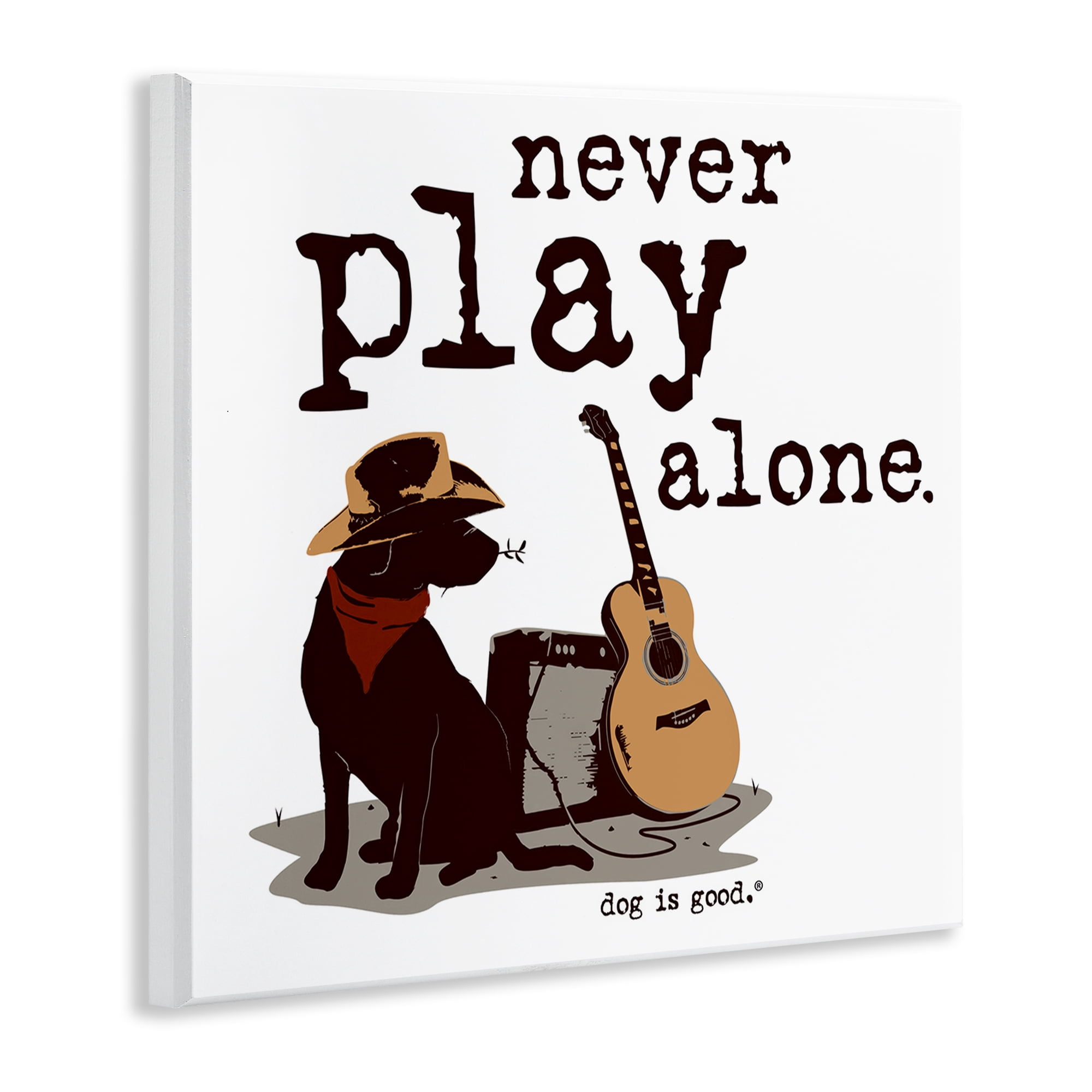 Stupell Industries Never Play Music Alone Animals Painting Unframed Art Print Wall Art, 12 x 12
