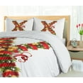 thumbnail image 5 of Ambesonne Christmas Alphabet Duvet Cover Sets, X Letter Sketch, 2-Queen, Pearl and Olive Green, 5 of 7