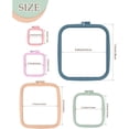 thumbnail image 5 of MesaSe 5 Pieces 5 Sizes Square Embroidery Hoops  ABS Plastic Embroidery Hoops for DIY Embroidery Crafts, 5 of 5