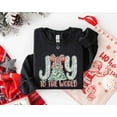 thumbnail image 3 of Joy to the World Christmas Tree Bow Sweatshirt, 3 of 7