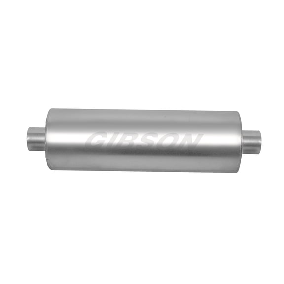 Gibson Exhaust BM0114 GIBBM0114 MWA 3.0" CENTER/CENTER 5.0" ROUND MUFFLER, STAINLESS