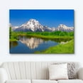 thumbnail image 2 of wall26 Canvas Print Wall Art Mountain Landscape with Green Forest Reflection Nature Wilderness Photography Modern Art Rustic Scenic Colorful Multicolor for Living Room, Bedroom, Office - 32"x48&, 2 of 5