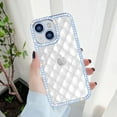 thumbnail image 7 of Compatible with iPhone 14 Pro Max Clear Bling Case Glitter Diamond Rhinestone Rhomboid Pattern Sparkle Bumper Fashion Cute Luxury Protection Shockproof Case for Women Girls, 7 of 7