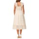 thumbnail image 3 of Vestido midi sin mangas de verano INSPIRE CHIC con fruncidos, volantes y tul para fiestas, talla XS, color albaricoque, 3 of 6
