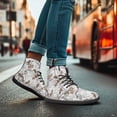 thumbnail image 3 of POLERO White Camo Hunting High Top Basketball Shoes for Men Wide Toe Walking Shoes Fashion Running Barefoot Sneaker Lace Up Tennis Walk Office Work Business Cycling Sneakers for Women Teens, 3 of 7