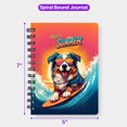 thumbnail image 5 of Retro Surfing Australian Shepherd in Cool Sunglasses Hello Summer Waves Spiral Bound Journal Aussie Dog Lover Gifts 5x7in Spiral Notebook - 10001, 5 of 5