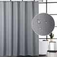 thumbnail image 1 of Waffle Fabric White Shower Curtain Waffle Weave Fabric Shower Curtain for Bathroom,72'' x 72'', 1 of 9