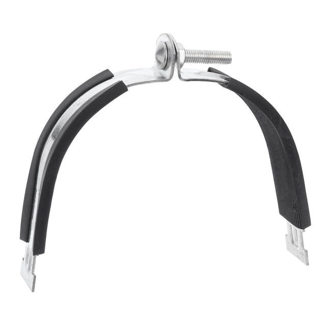 Unique Bargains Rubber Cushion Strut Clamp Rigid Steel Pipe Clamp Fit for 4-1/2' Tube and Pipe