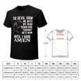 thumbnail image 2 of The Devil Saw Me With My Head Down Fresh Men's Cotton Short Sleeve HD Print Tee for Casual T-Shirt Crew Neck Top Black 2XL, 2 of 7