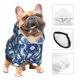 thumbnail image 3 of Fotbe Vintage Blue Sudadera con Estampado para Perros Pequeños – Suéter con Capucha para Mascotas, Tela Suave de Forro Polar con Bolsillo-Large, 3 of 7