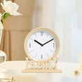 thumbnail image 3 of Reloj de mesa Baoblaze decorativo familiar sin tictac beige C-Beige 18,5 cm x 6 cm x 20,6 cm, 3 of 8