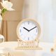 thumbnail image 3 of Reloj de escritorio, relojes de mesa, sin tictac, fácil de leer, estante, silencioso, familiar, decorativo C-Beige, 3 of 8