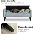thumbnail image 5 of 47" Velvet Storage Bench, Upholstered Bed Bench with Storage, End of Bed Ottoman with Wooden Legs,Bedside Storage Bench for Bedroom, Living Room, or Entryway, Blue Grey, 5 of 7